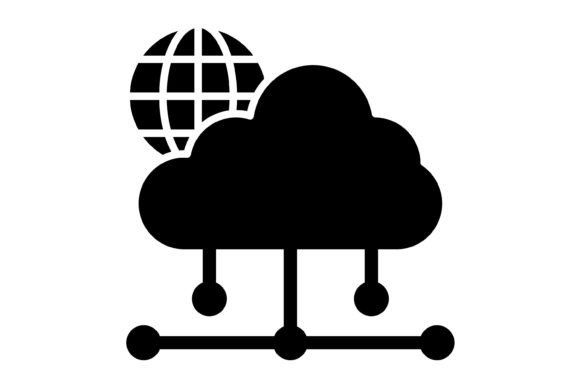 Cloud Network Glyph Icon: A Versatile Visual Toolkit