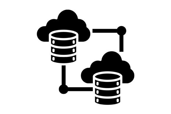 Cloud Storage Glyph Icon: A Versatile Asset for Digital and Print Projects