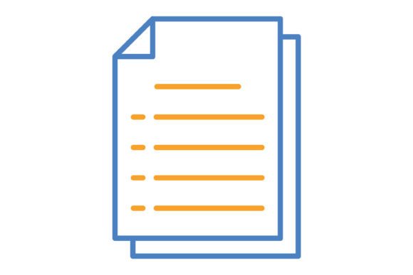 Elevating Visual Communication with the Paper Blue Orange Line Icon Collection