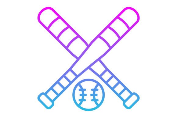 Enhance Your Digital Projects with the Baseball Line Gradient Icon