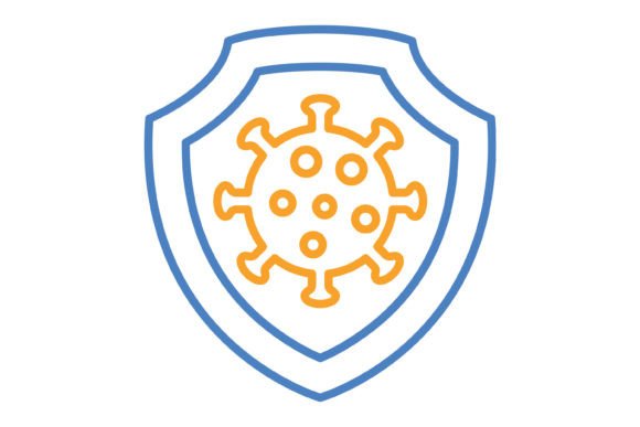 Exploring the Versatility of Prevention Blue Orange Line Icon for Digital and Print Projects