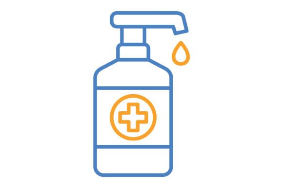 Hand Sanitizer Blue Orange Line Icon: Mastering Versatile Visuals for Modern Projects