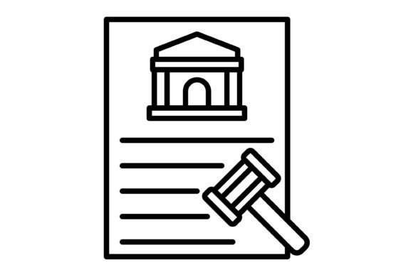 Law Outline Icon: Versatile Designs for Legal Projects