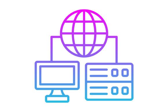 Network Server Line Gradient Icon: A Practical Asset for Modern Digital Projects