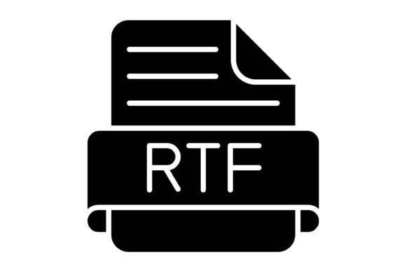 RTF File Glyph Icon: Versatile Design Asset for Every Project