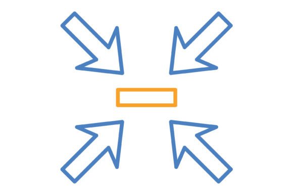 Shrink Blue Orange Line Icon: A Versatile Design Asset