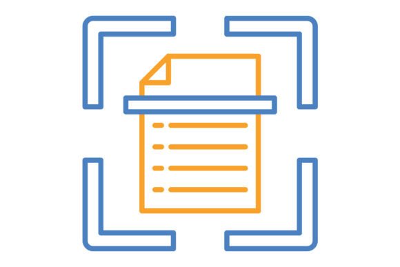 Streamlining Visual Communication with Scan Blue Orange Line Icon