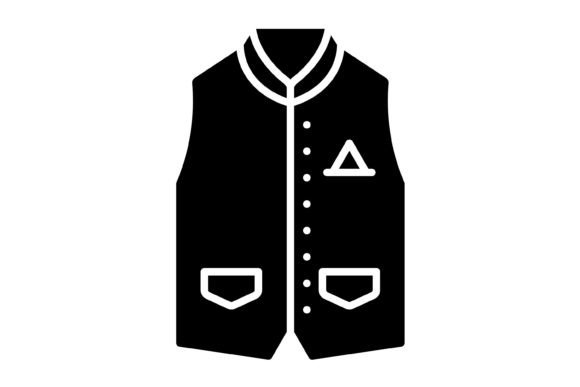 Waistcoat Glyph Icon: Versatile Vector Graphics for Your Projects